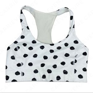 Outdoor Voices Doing Things White Cloud Polka Bra